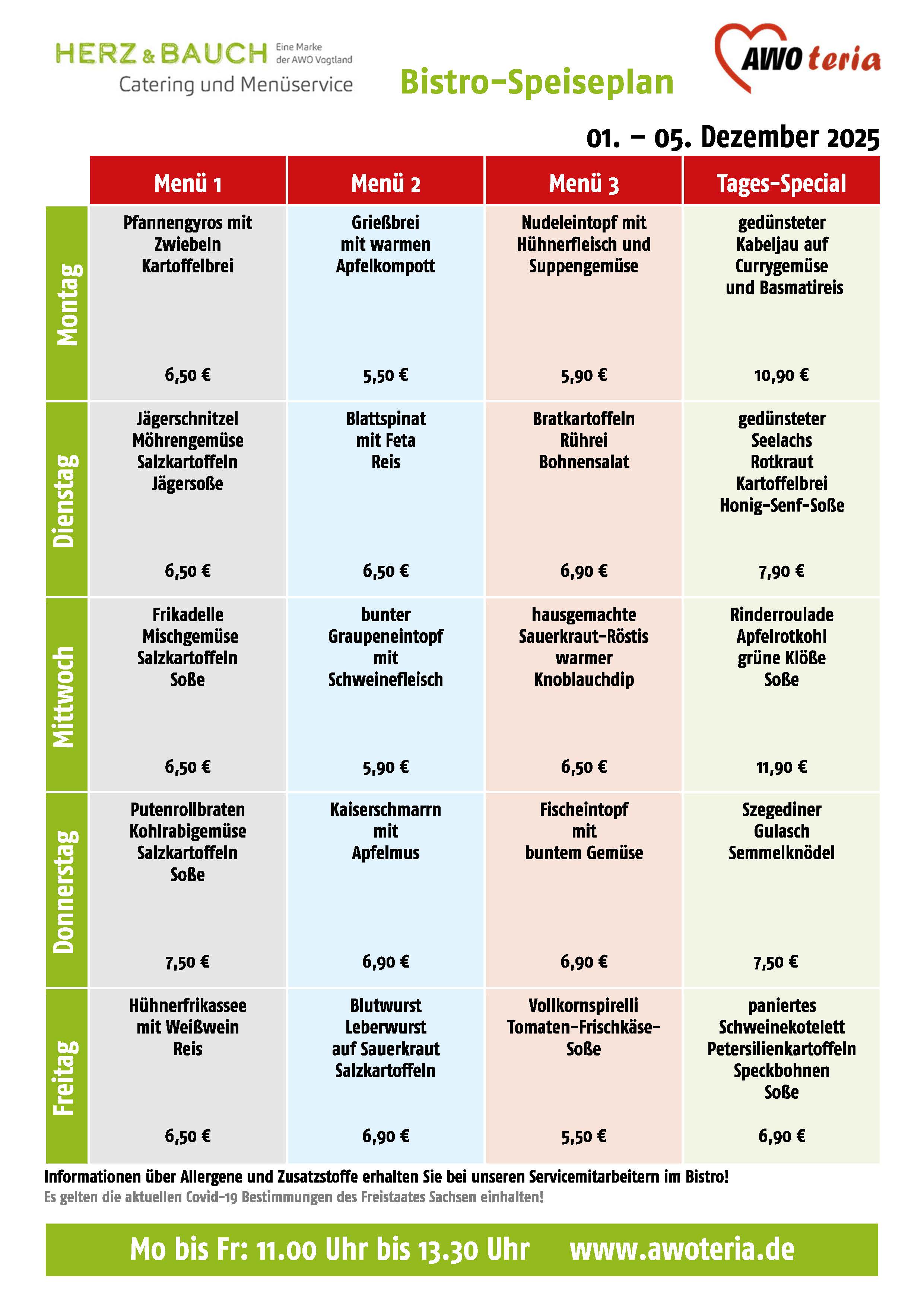 Speiseplan KW 49 / 2025