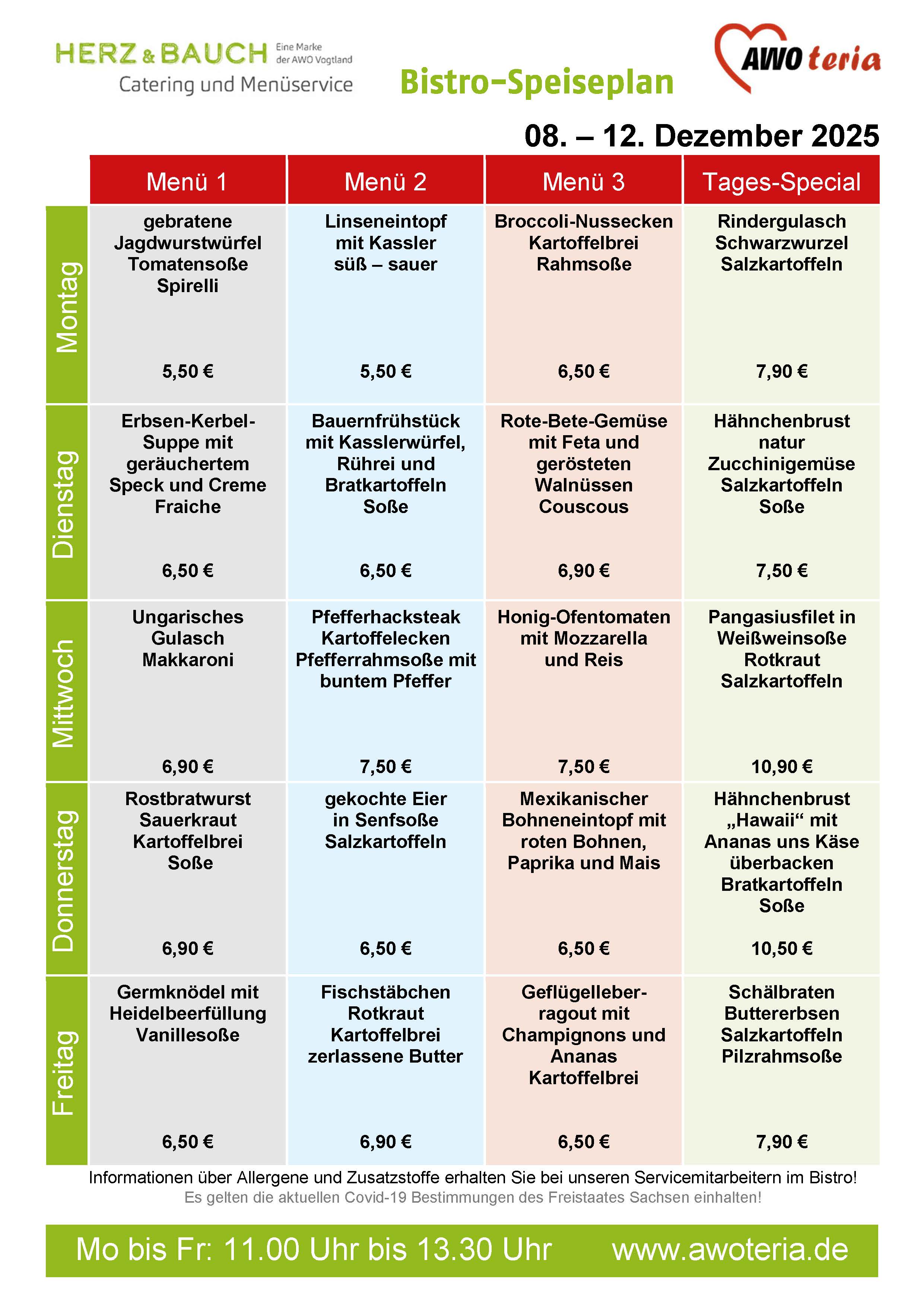 Speiseplan KW 50 / 2025