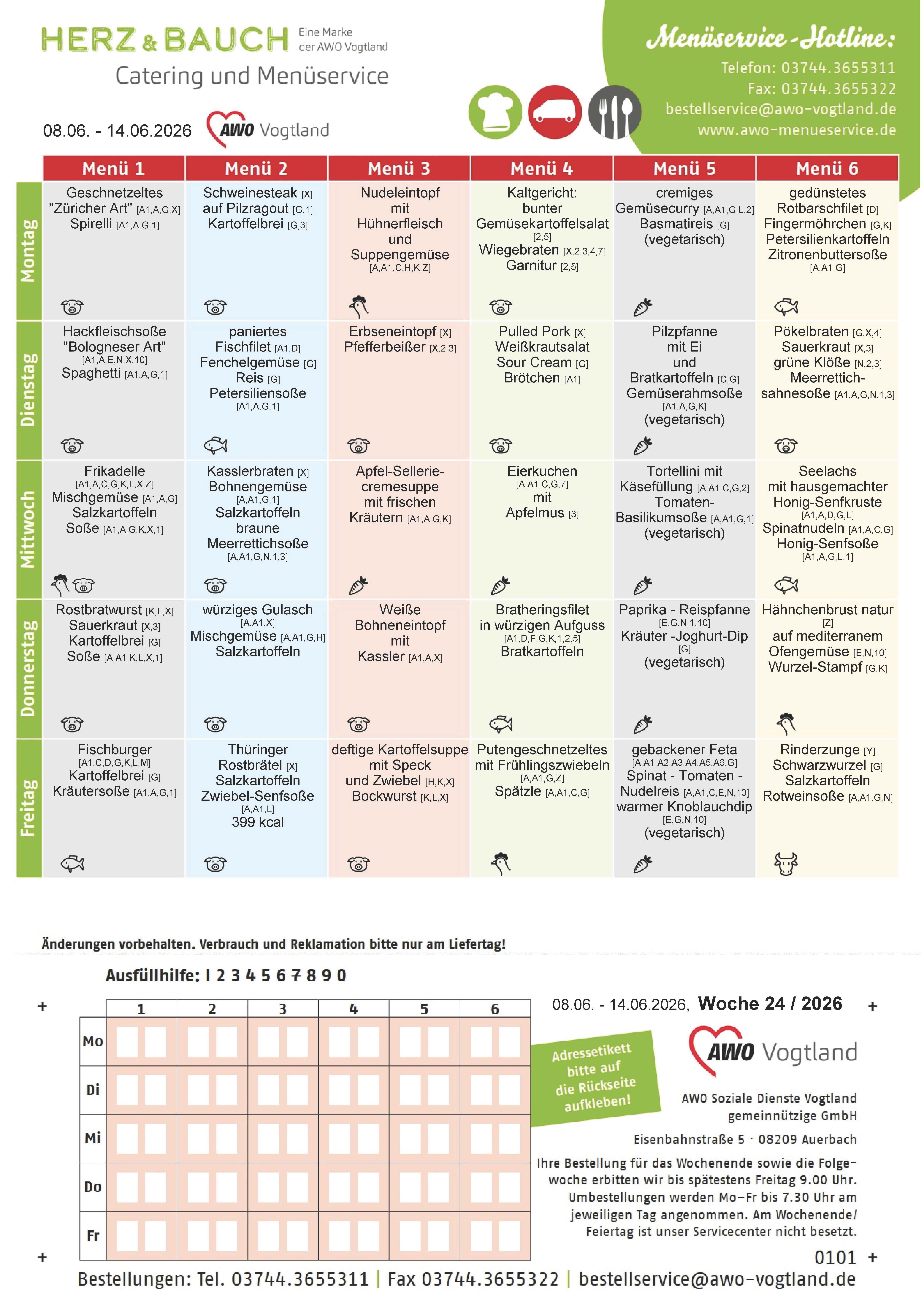 Speiseplan KW 24 / 2026