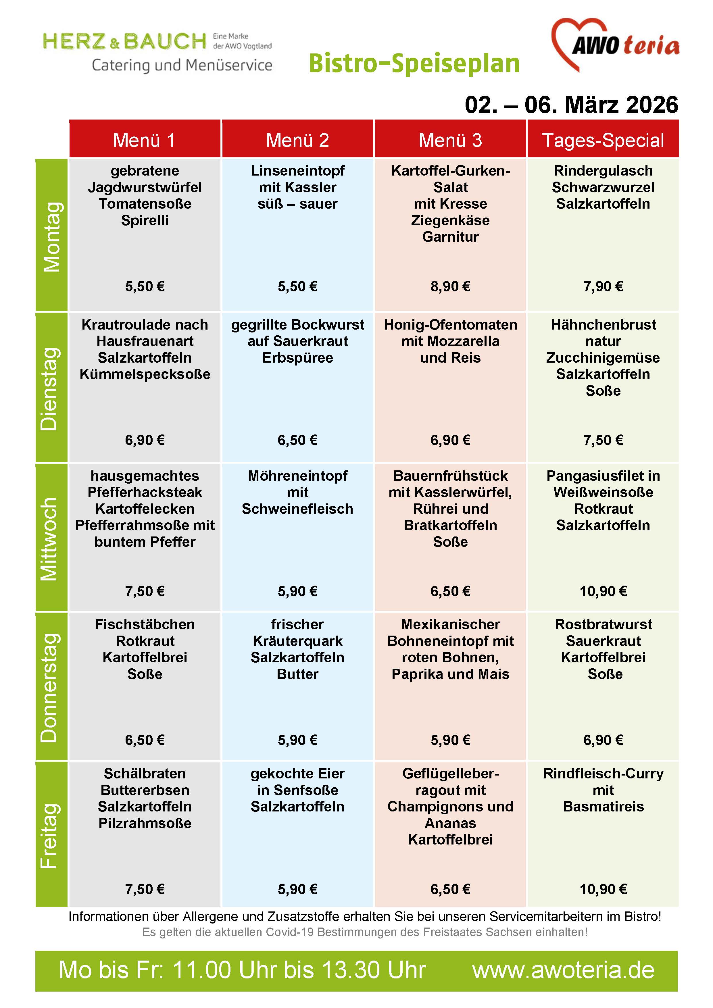 Speiseplan KW 10 / 2026