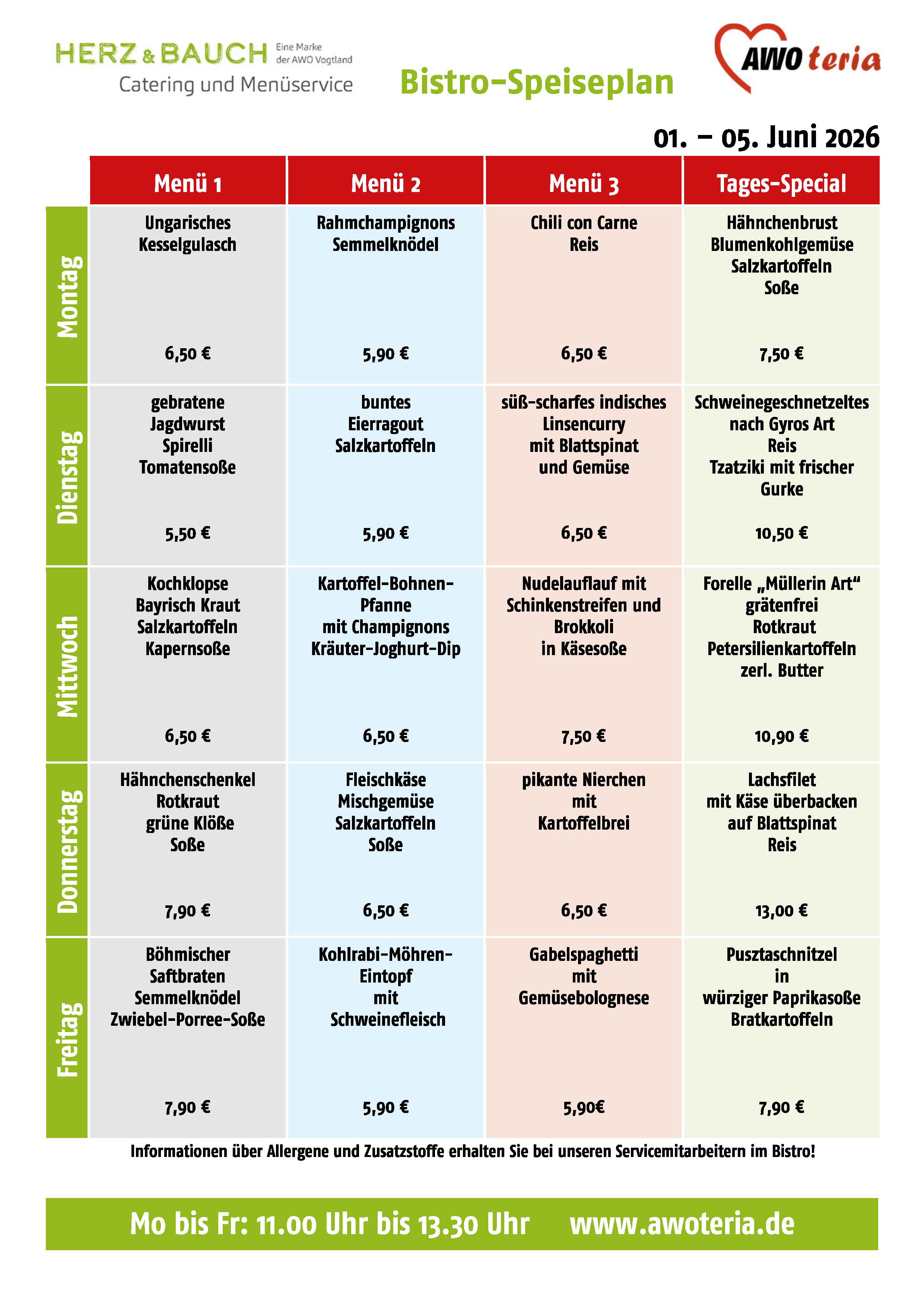 Speiseplan KW 23 / 2026