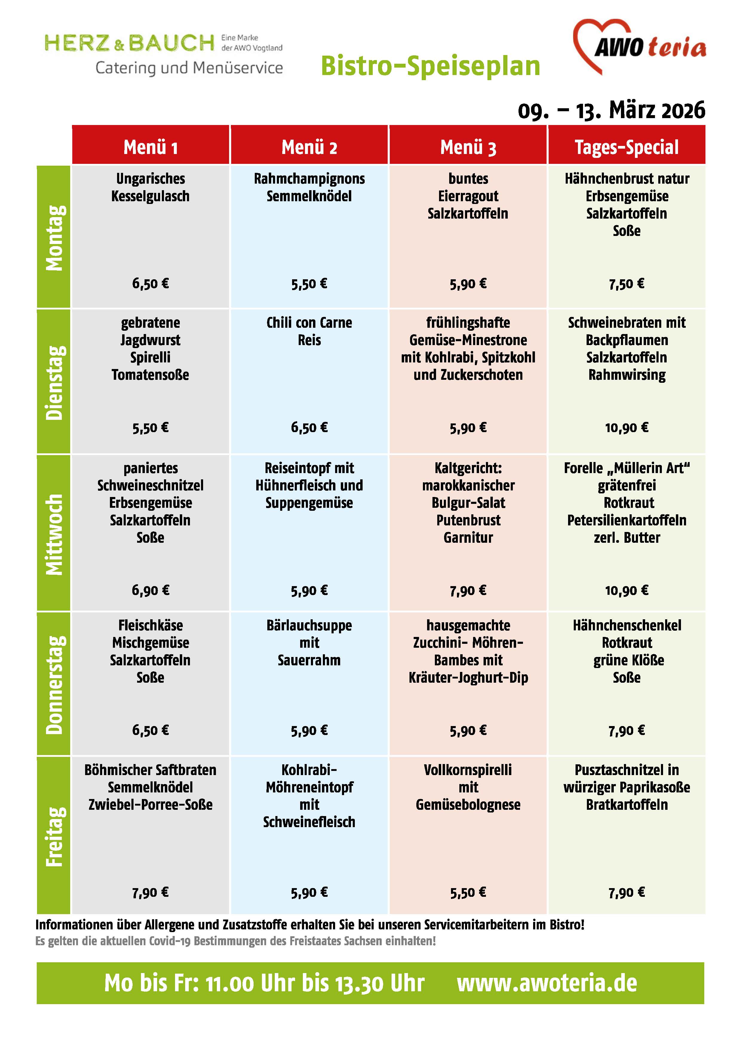 Speiseplan KW 11 / 2026