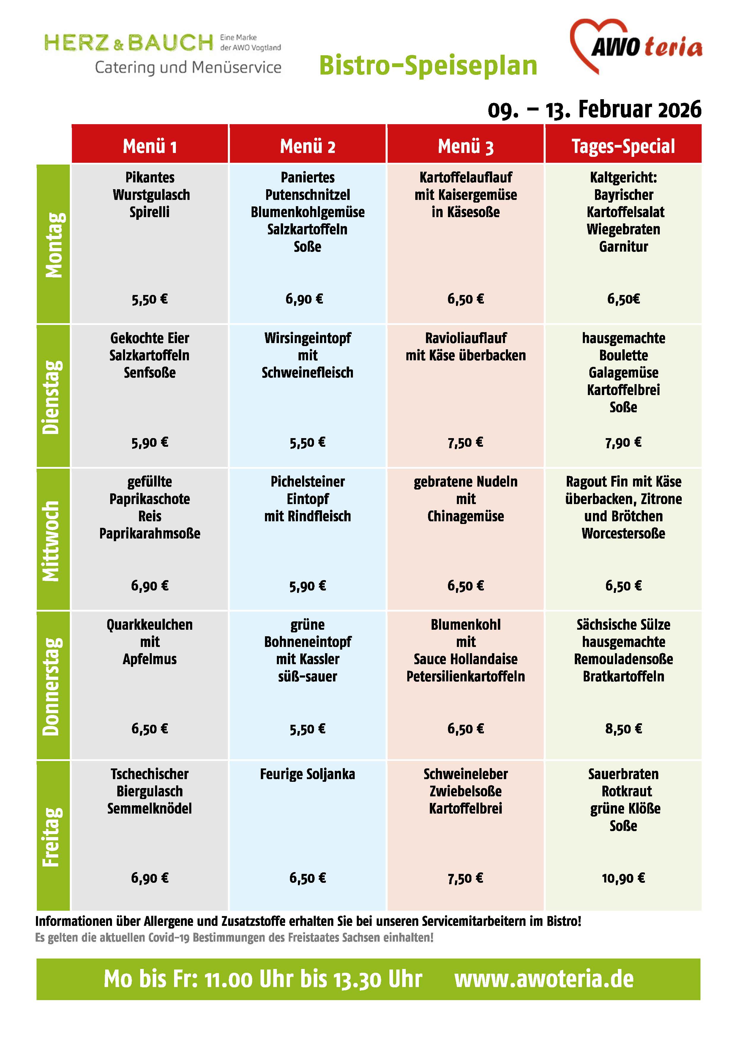 Speiseplan KW 07 / 2026