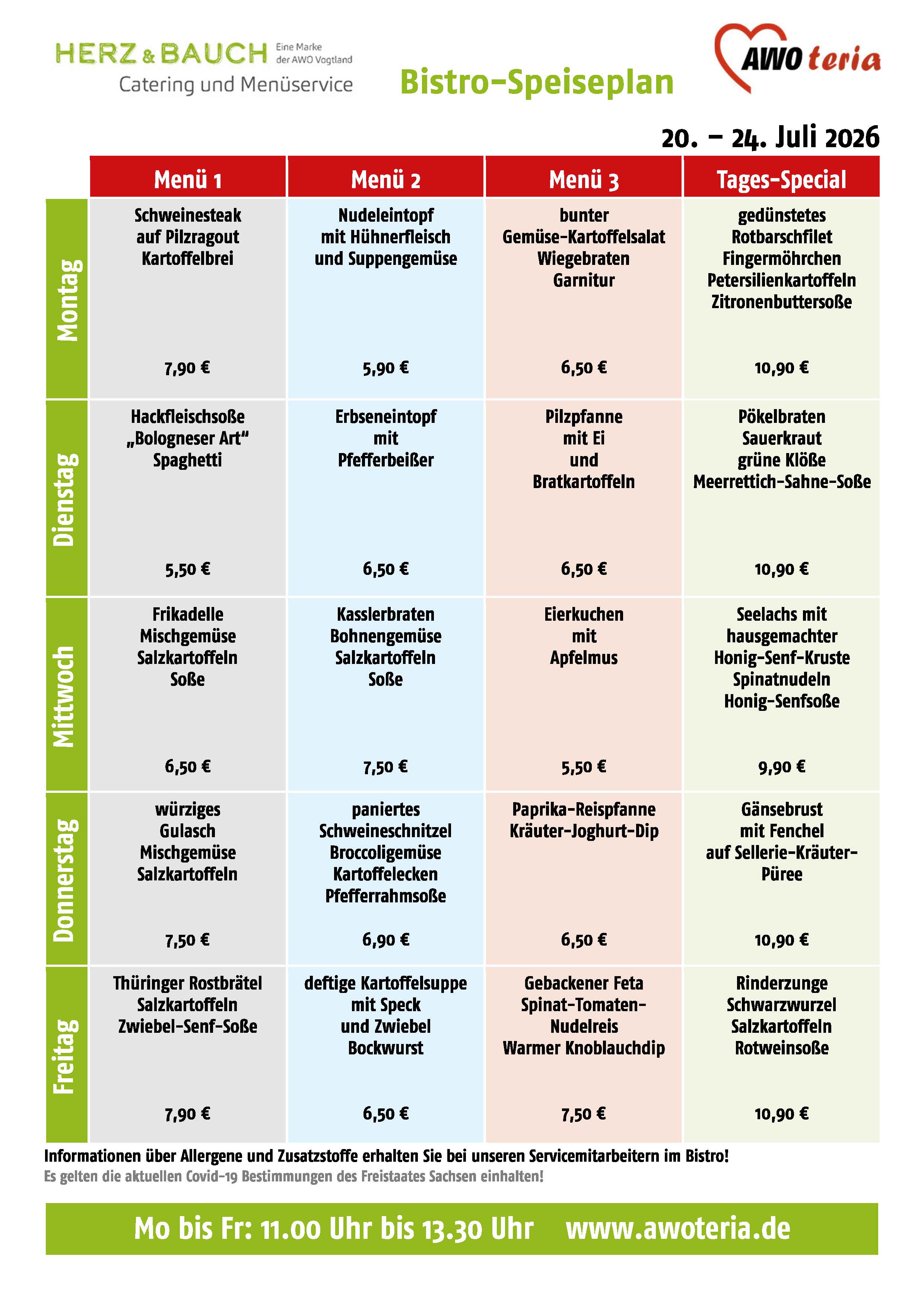 Speiseplan KW 30 / 2026